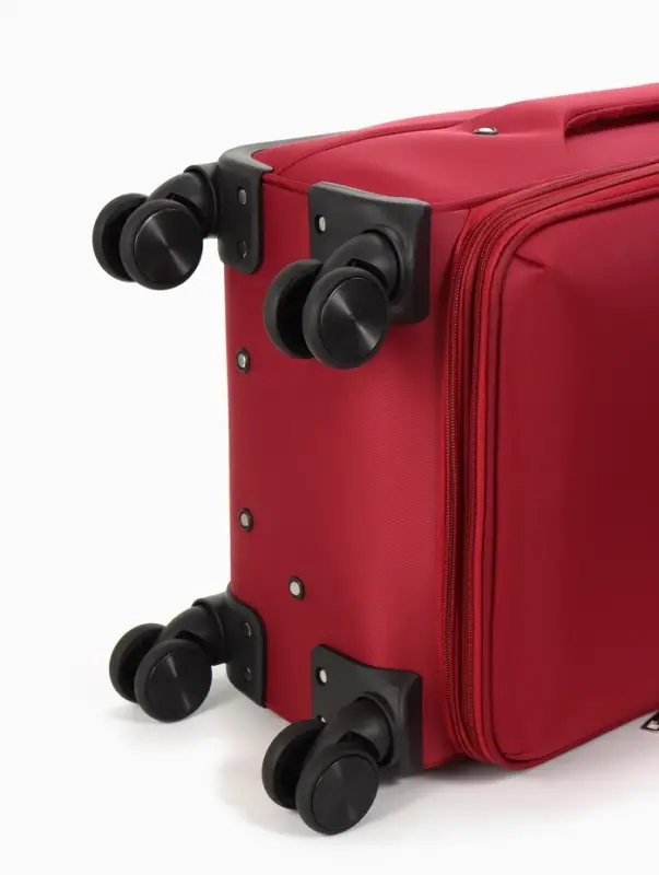 Чемодан на колёсах TEXTURA, кодовый замок, с увеличением, 36&times;25&times;58 см, 20", красный