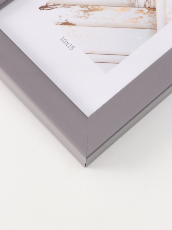 Фоторамка пластик Фоторамка пластик "МИРАМ" 10х15 см, т.серый