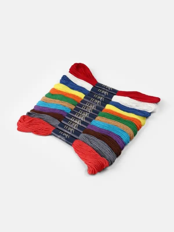 Нитки мулине TEIRA &laquo;Сочный&raquo;, 8&plusmn;1 м, 12 шт., разноцветные