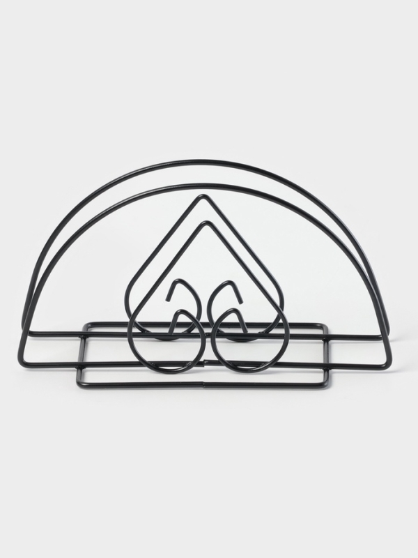 Салфетница Доляна «Сердце», чёрная Салфетница Доляна «Сердце», чёрная