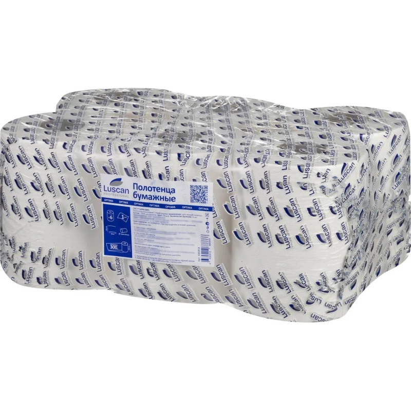 Полотенца бумажные д/дисп. Luscan Professional 1слперф 300м 6рул/уп
