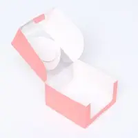 Коробка под бенто-торт с окном, розовый, 14×14×8 см