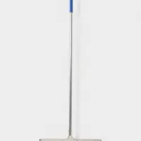 Водосгон для пола с металлическим черенком, основание нержавеющая сталь, одинарная резинка, 55 см