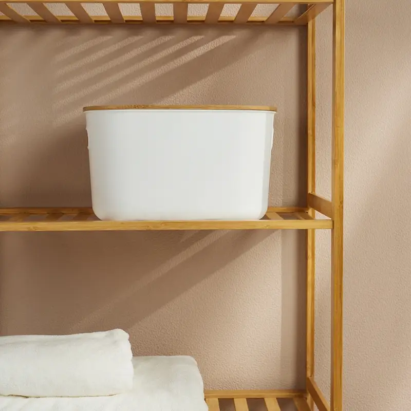 VETTA Корзина для хранения с бамбуковой крышкой "Токио", 27x22,5x15,5см