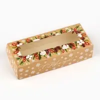 Коробка складная «Новогодняя ботаника», 17 х 7 х 4 см