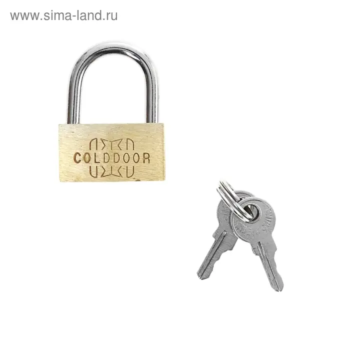 Замок навесной, тип 1, 26&times;35 мм, 2 ключа