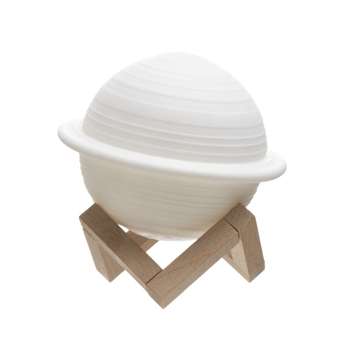 Ночник "Планета" LED USB  белый d.13 см RISALUX