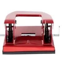 Дырокол на 30 листов, большой, металлический, с металлической линейкой, МИКС