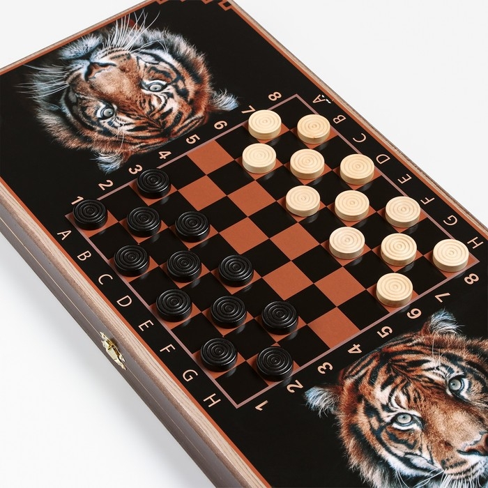 Нарды деревянные большие, настольная игра Нарды деревянные большие, настольная игра "Тигр", 50 х 50 см