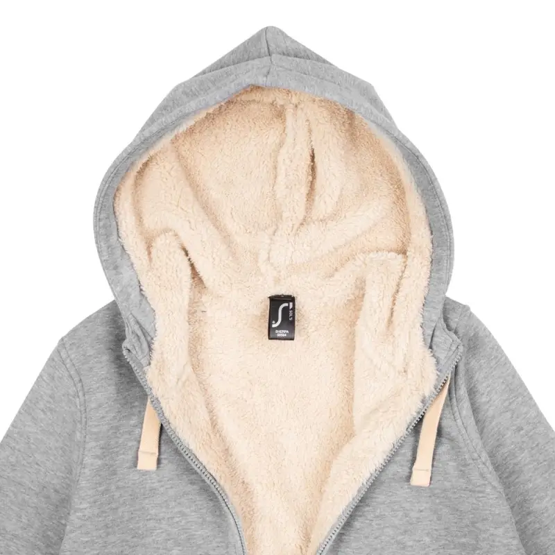 Толстовка унисекс на молнии Sherpa 280, серый меланж, размер XS Толстовка унисекс на молнии Sherpa 280, серый меланж, размер XS