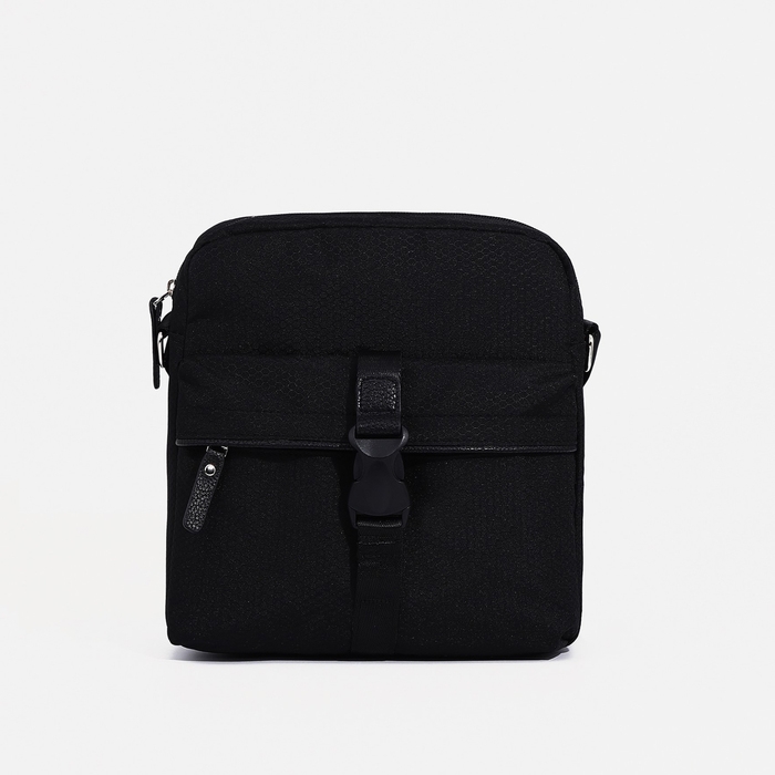 Сумка мужская через плечо TEXTURA, текстиль, цвет чёрный Сумка мужская через плечо TEXTURA, текстиль, цвет чёрный