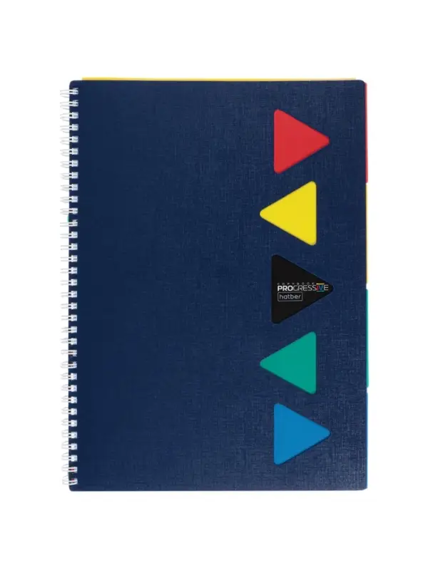 Тетрадь А4 96л кл Тетрадь А4 96л кл "PROGRESSIVE CANVAS Синяя",пласт обл,греб,фигур высеч,4цв разд+лин+карм