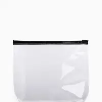 Косметичка для бассейна с застёжка зип-лок, чёрная/прозрачная