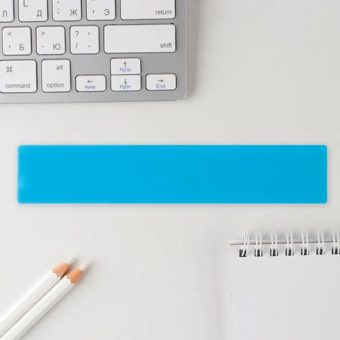 Линейка пластиковая 15 см &laquo;Точно в цель&raquo;, синий корпус