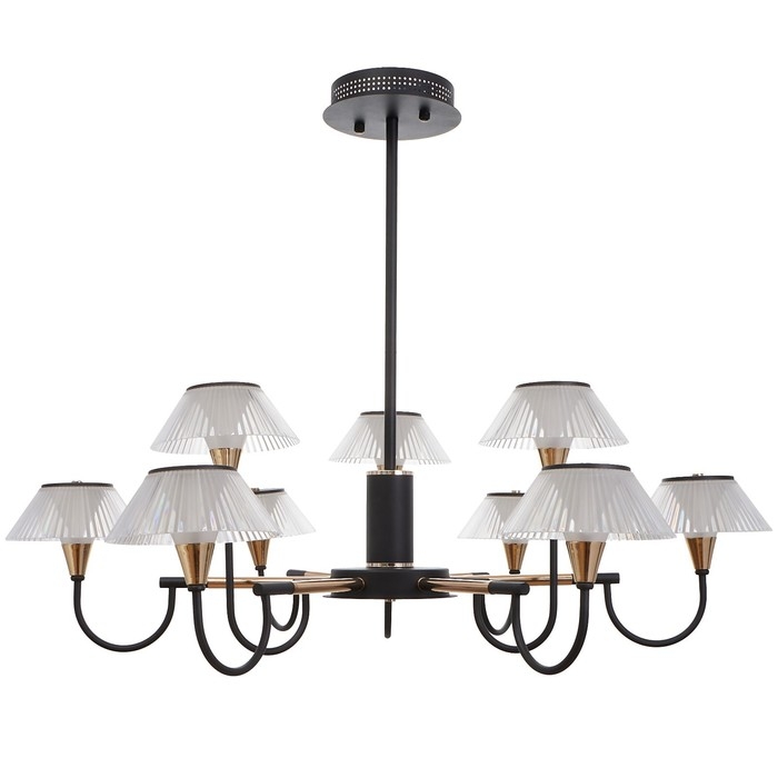 Люстра 1695/9 LED 216Вт 3000-6000К черно-золотой 95х95х113 см BayerLux