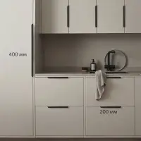 Ручка CAPPIO RT001BL, L=200 мм, м/о 160 мм, цвет черный