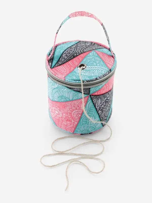 Сумка-футляр &laquo;Цветы&raquo;, 1 люверс, d = 14&times;14.5 см, цвет разноцветный