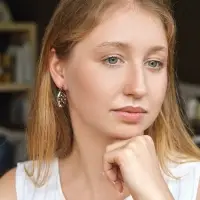 Серьги пластик «Леопард» ракушка, цвет золото