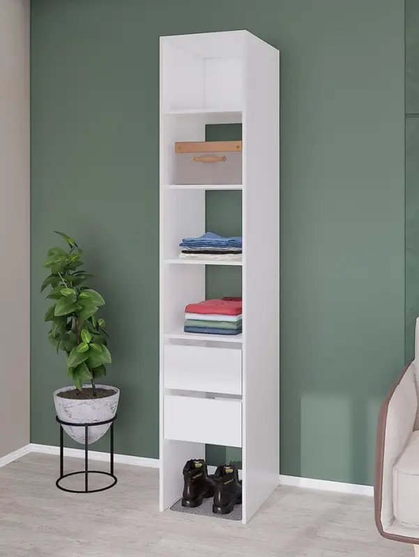 Комплект модульной гардеробной системы «Модус», 2800×2080×510 мм, цвет белый