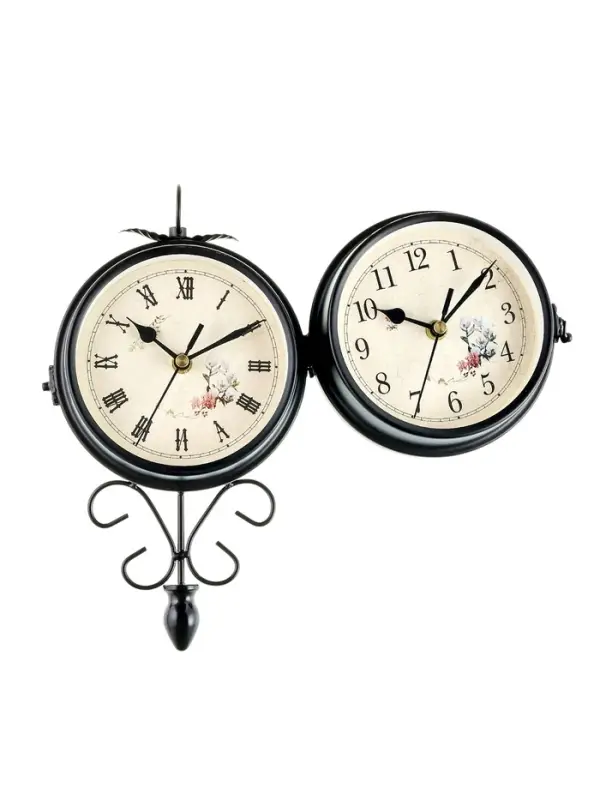Часы настенные интерьерные &laquo;Весенние&raquo;, двусторонние, на подвесе, плавный ход, 30&times;48 см, циферблат d=17 см, от батареек 2&times;АА