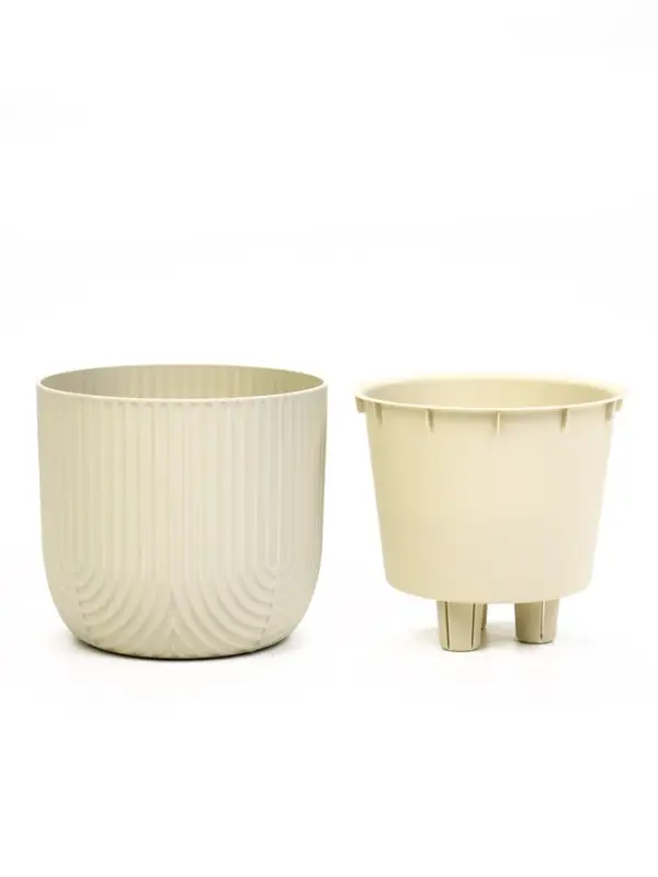 Кашпо со вставкой 7,8 л d28 см h25,5 см РАМОНА белый