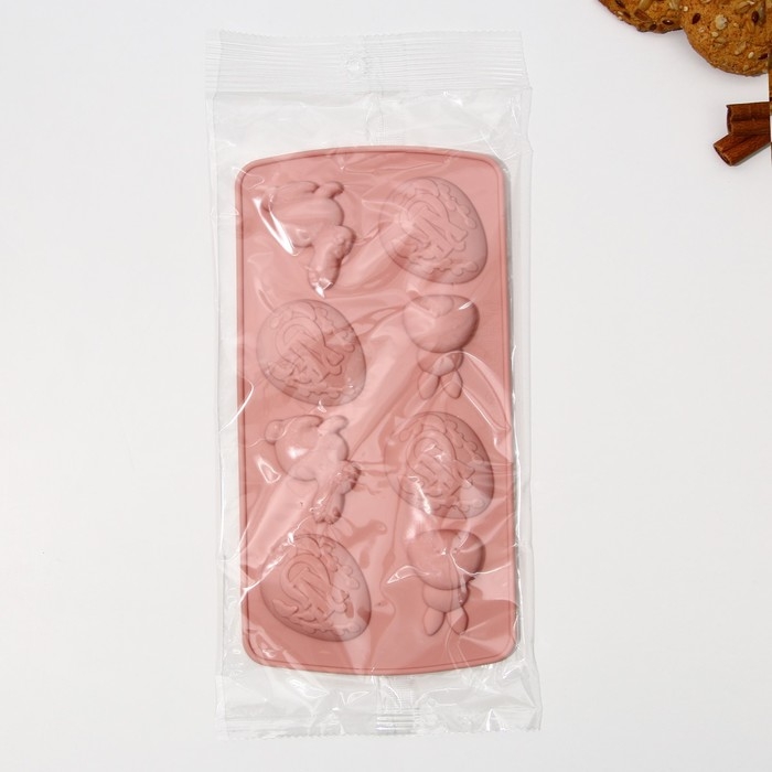 Силиконовая форма для выпечки «Зайки» на пасху, 10.6 х 20.7 см.