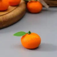 Муляж "Мандарин" (фасовка по 20 шт) 3,5 см, оранжевый