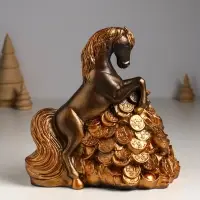 Копилка "Конь на деньгах" 20х20х13 см, бронза Копилка "Конь на деньгах" 20х20х13 см, бронза