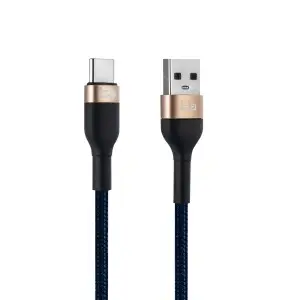 Кабель USB на Type-C 1m 2A BX-5 ISA сине-золотой