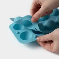 Форма для выпечки &laquo;Кейкпопс&raquo;, силикон, 19.5&times;11.7&times;3.5 см, 8 ячеек, 2 части, с палочками, МИКС