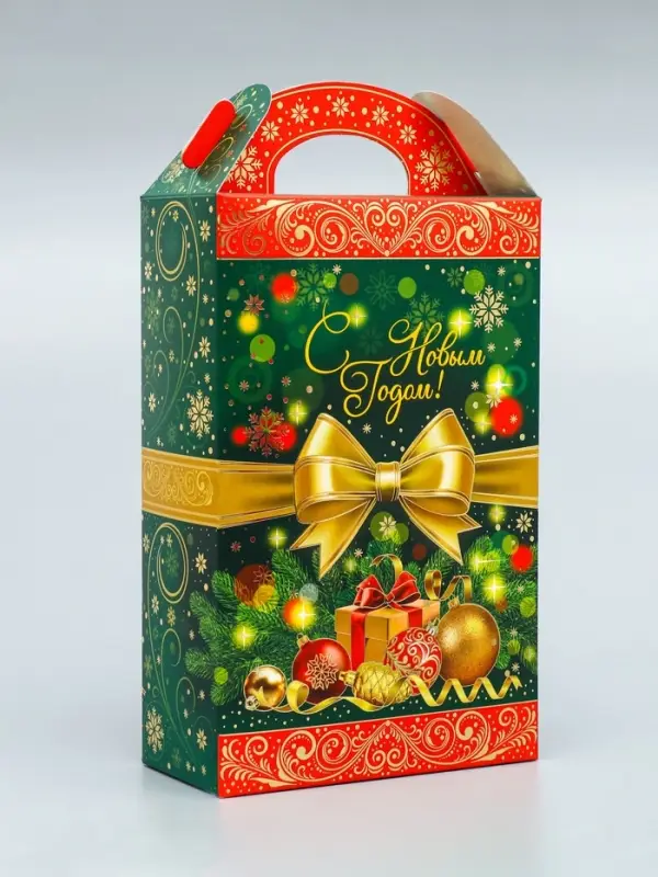 Коробка подарочная новогодняя Ларец «Бантик» 17.5×31×7 см Коробка подарочная новогодняя Ларец «Бантик» 17.5×31×7 см