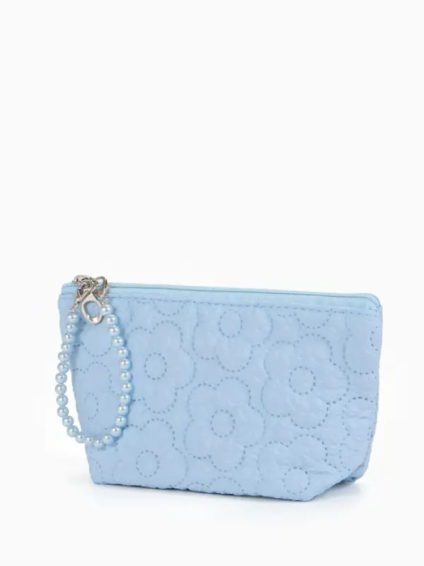 Косметичка дор Цветок 22*6*16, отд на молнии, голубой