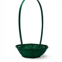 Корзина плетеная 20 х 20 х _ см, ручка h=21 см зеленая (К1862905)