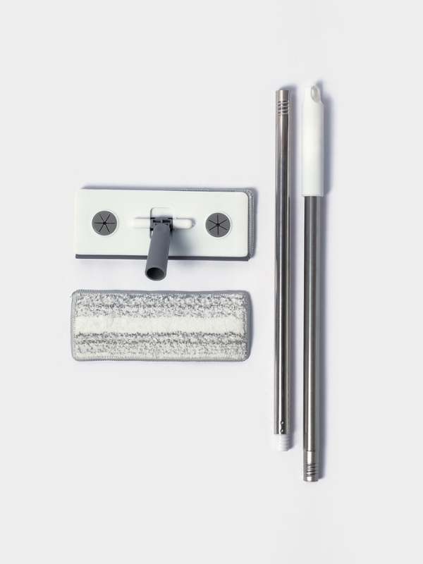 Швабра для стен и окон, со сгоном, стальная ручка, 2 насадки микроф 20х8х85 см Швабра для стен и окон, со сгоном, стальная ручка, 2 насадки микроф 20х8х85 см