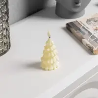 Светодиодная фигура &laquo;Ёлочка&raquo; 6&times;12&times;6 см, пластик, от батареек AG13&times;3, свечение тёплое белое