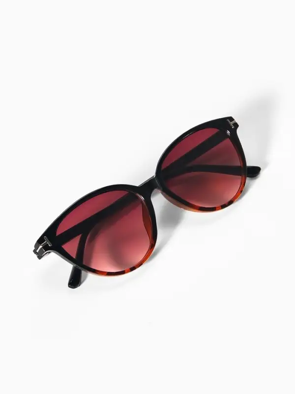 Очки солнцезащитные женские &laquo;OneSun. Леопардовый принт&raquo;, uv 400, линза 4.5&times;6 см, чёрный, бордовый