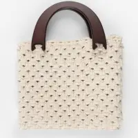 Ручки для сумки деревянные, 11.5&times;17 см, цвет коричневый