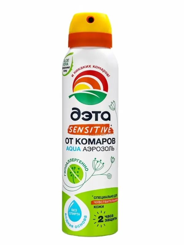 Аэрозоль Репеллент &laquo;ДЭТА АКВА&raquo;, от комаров, для чувствительной кожи, 150 мл