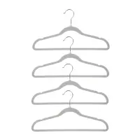Вешалки для одежды тм VETTA, 4шт, 42см, с покрытием флок, цвет серый