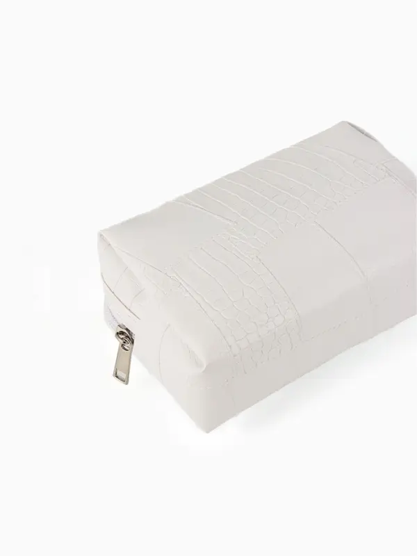 Косметичка дор Одноцвет, 16*5*10, отдел на молнии, белый