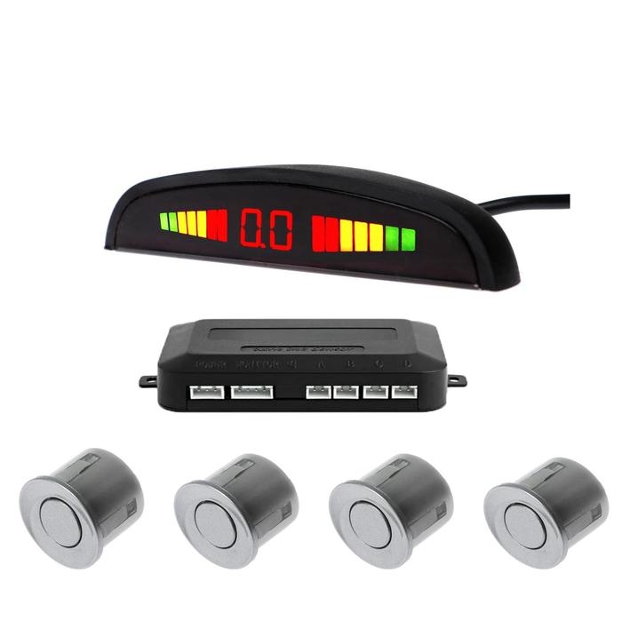 Парковочная система, 4 датчика, LED-экран, 12 В, датчик серый Парковочная система, 4 датчика, LED-экран, 12 В, датчик серый