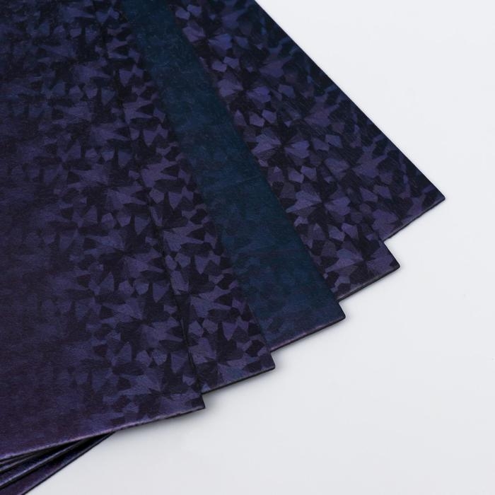 Фоамиран голограмма  Фоамиран голограмма "Чёрный" 1.8 мм набор 5 листов 20х30 см