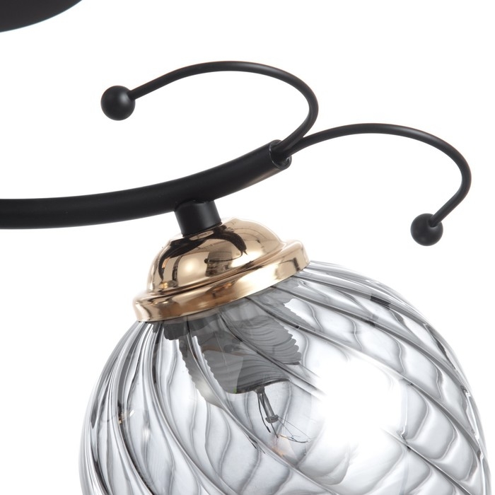 Люстра Люстра "Аста" 3хЕ27 40Вт чёрно-золотой 50х50х27 см BayerLux