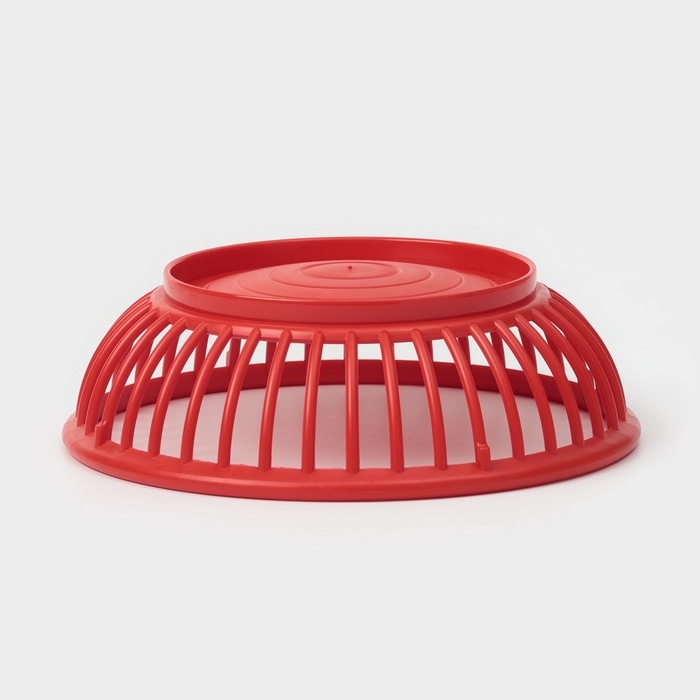 Фруктовница Доляна «Дискарт», пластик, 21.5×6.7 см, красная Фруктовница Доляна «Дискарт», пластик, 21.5×6.7 см, красная