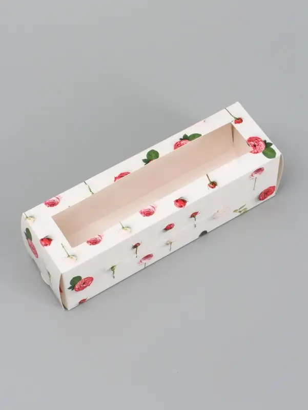 Коробка для макарун, кондитерская упаковка &laquo;Жизнь прекрасна&raquo;, 5.5&times;18&times;5.5 см