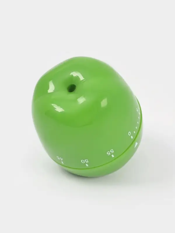 Таймер механический Доляна &laquo;Яблоко&raquo;, кухонный, 6.5&times;7 см, зелёный