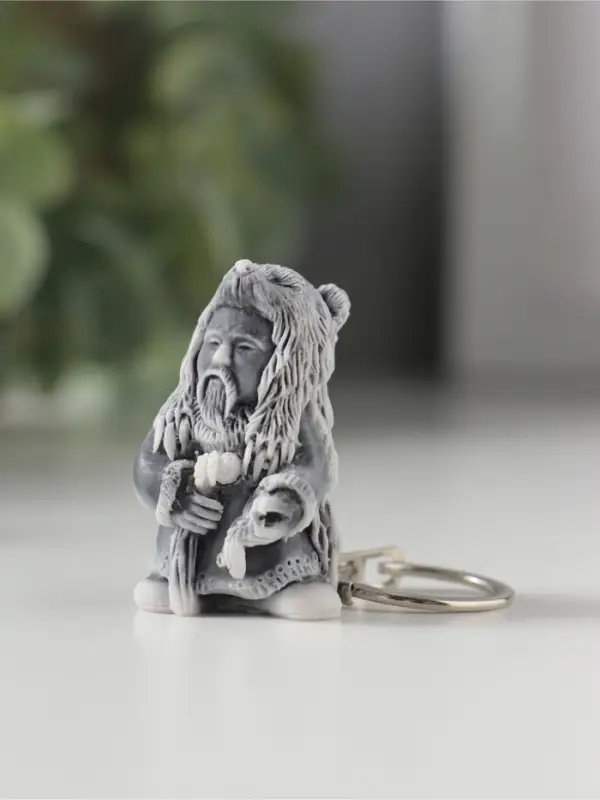 Брелок "Шаман в шкуре медведя" маленький, 4,1см
