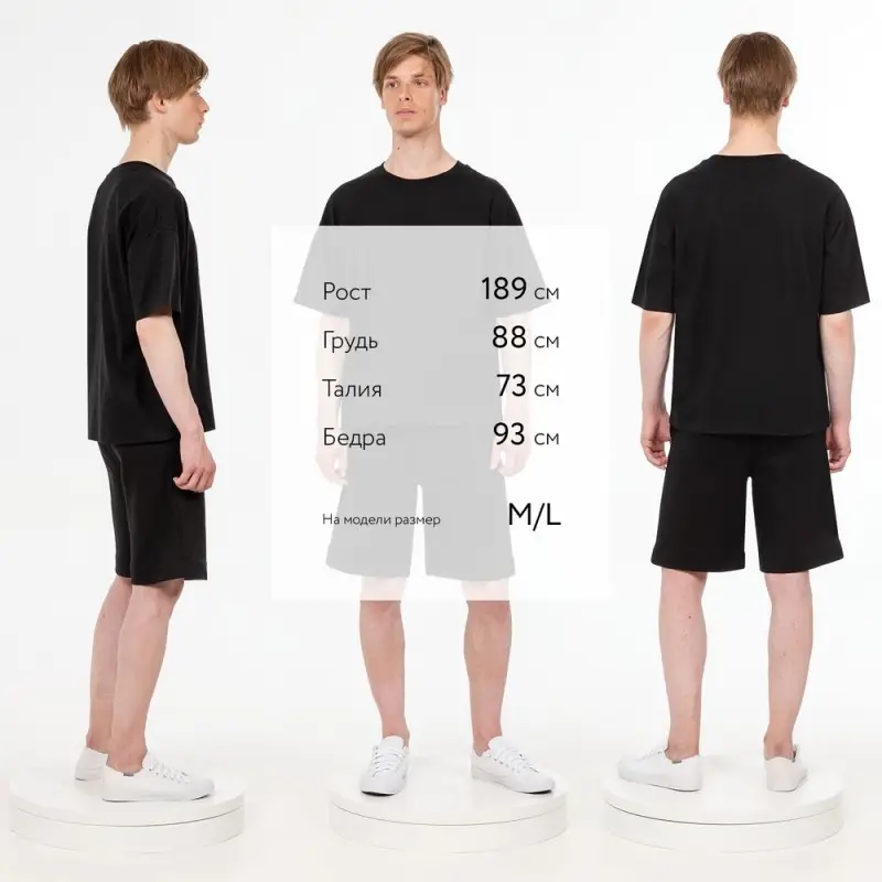 Футболка унисекс T3, черная, размер M/L Футболка унисекс T3, черная, размер M/L