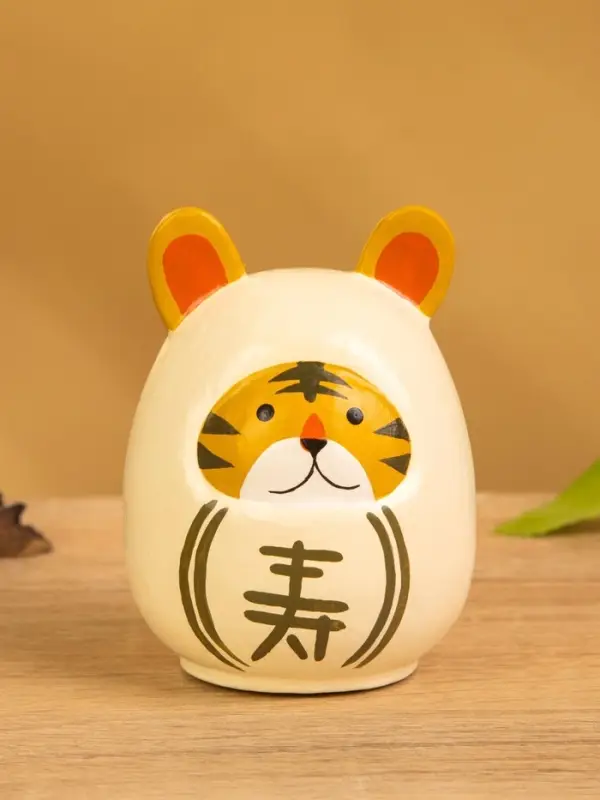 Японская кукла кокеши &laquo;Тигренок&raquo;, 6&times;6&times;9 см, белая