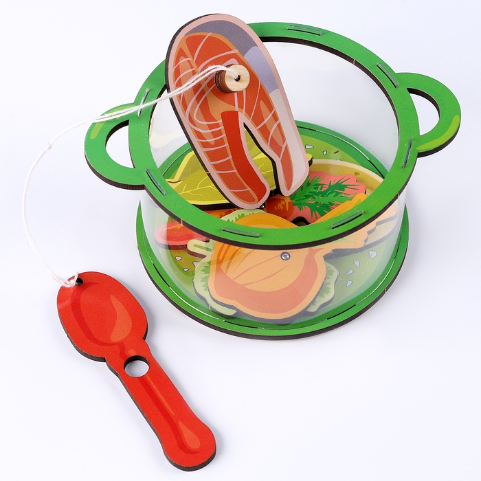 Разивающая игра сортер «Кастрюля с овощным супом» Разивающая игра сортер «Кастрюля с овощным супом»